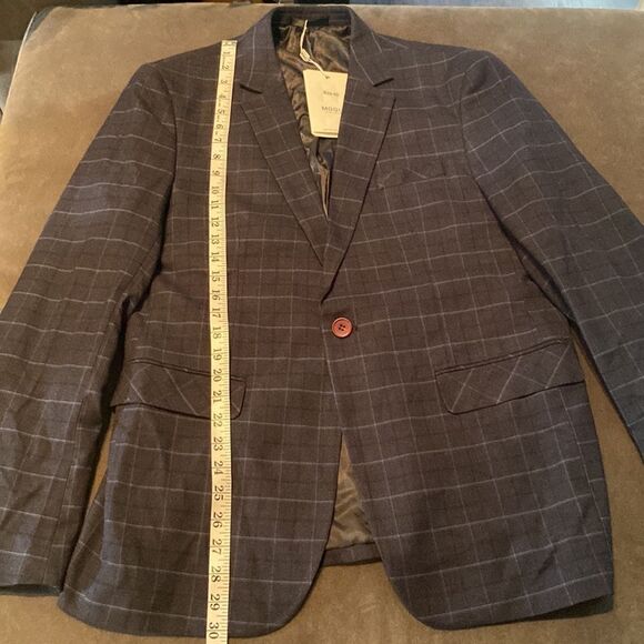 Men’s Mogu Plaid 3 Piece Suit Size 40 Jacket 36 Pants NWT - Picture 7 of 13